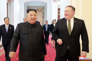 M. Pompeo susitikimas su Šiaurės Korėjos atstovais atidėtas