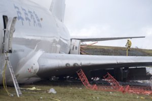 Kanados Halifakso oro uoste tūpdamas avariją patyrė krovininis lėktuvas