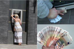 Banko klientė jaučiasi apgauta: bankomatas surijo pinigus, o ji liko kalta