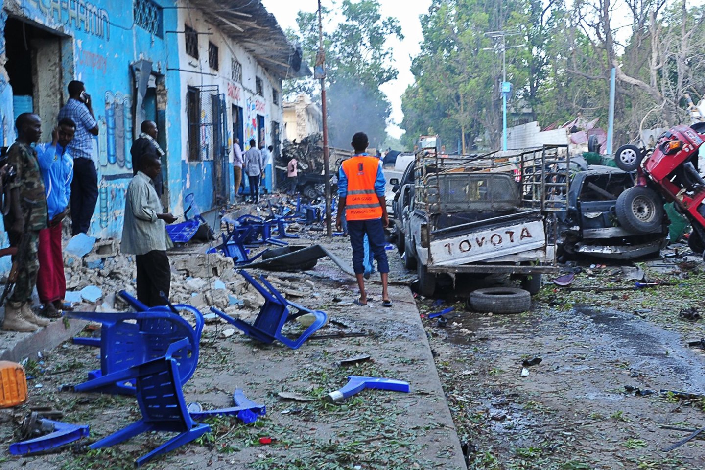 Somalio sostinėje Mogadiše nugriaudėjo sprogimas.<br>AFP/Scanpix nuotr.