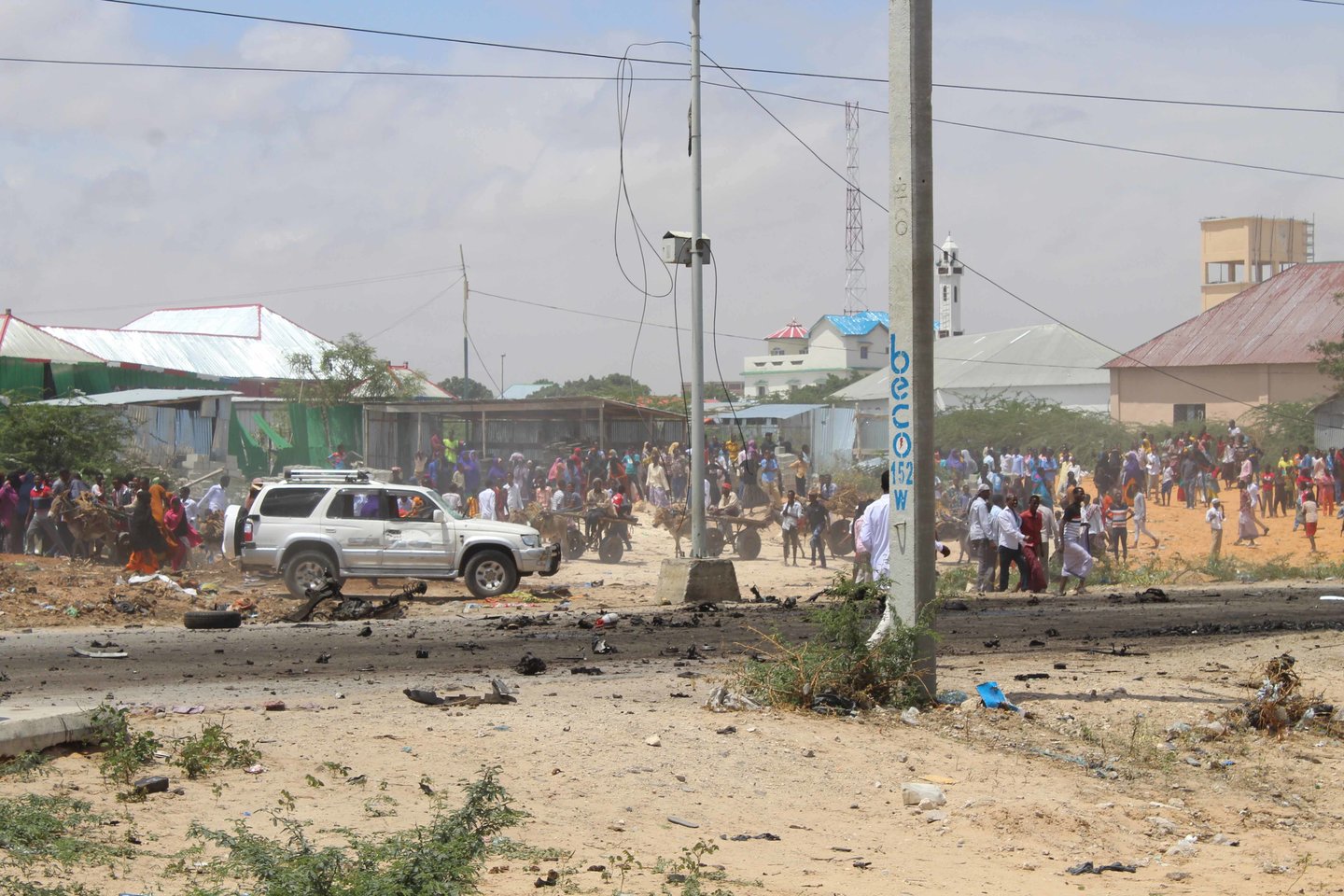 Somalio sostinėje Mogadiše nugriaudėjo sprogimas.<br>Scanpix nuotr.