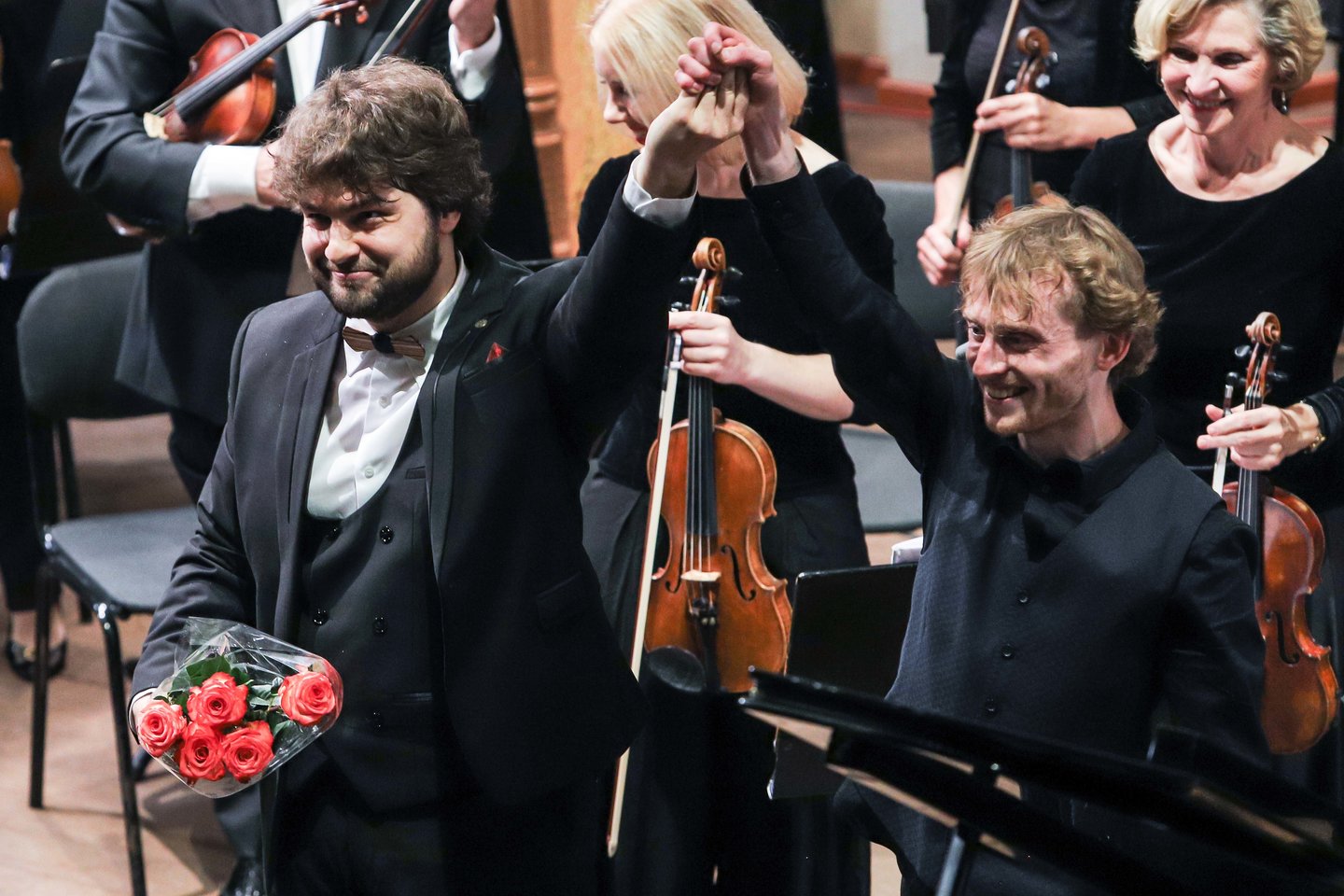  Lietuvos nacionalinio simfoninio orkestro, pianisto L.Geniušo ir dirigento K.Variakojo koncertas „Gaidoje“. <br> D.Labučio nuotr.