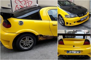 Užfiksavo nežinia kuo virtusį „Opel“: akį rėžianti išvaizda – ne didžiausia bėda