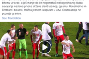 „Sūduvos“ čempionišką šėlsmą išgirdo ir Kroatijoje: linkėjimus perdavė muzikos žvaigždė