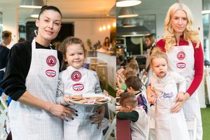 Laura Imbrasienė ir Erika Purauskytė su vaikais spalvino meduolius