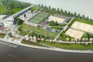 Vilniuje, prie Baltojo tilto, atsiras naujas sporto aikštynas