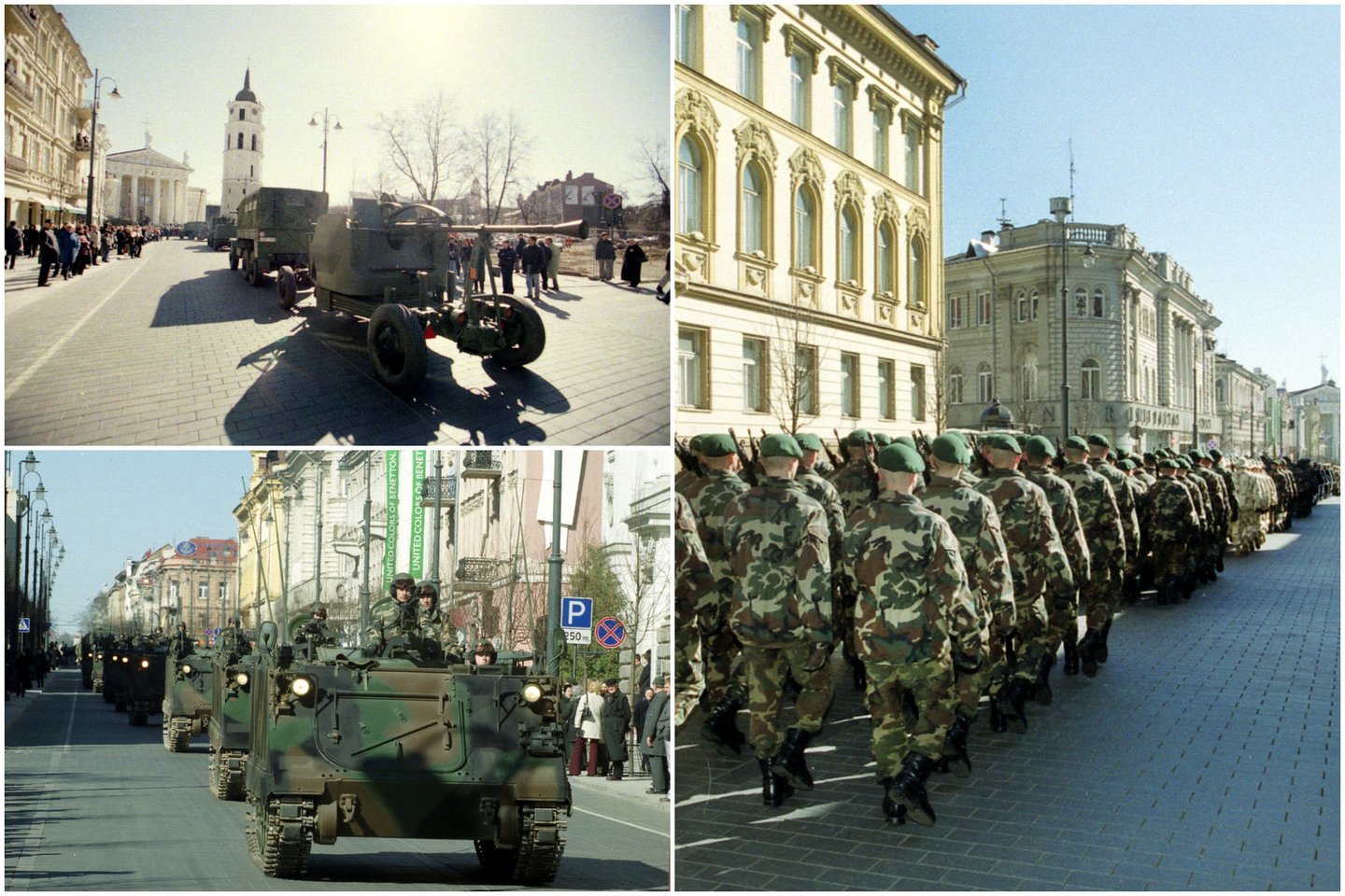 Istorinės nuotraukos iš didžiausio Nepriklausomos Lietuvos karinio parado 2004-ųjų pavasarį <br>A. Pliadis/KAM nuotr.