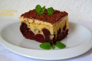 Labai skanus pyragas su vyšniomis ir pudingu – nesigailėsite išbandę