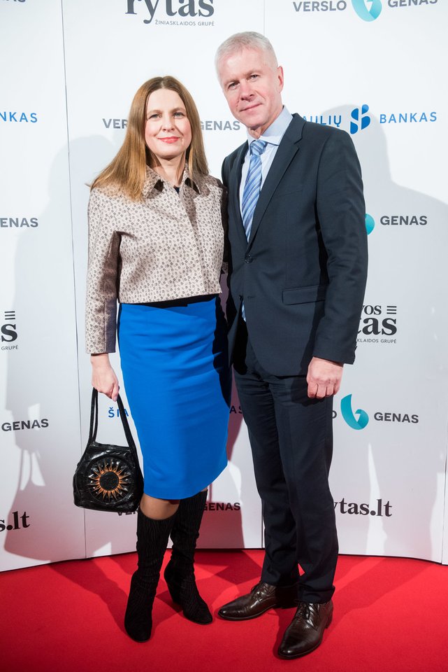 „Aviva Lietuva“ generalinė direktorė Asta Grabinskė su vyru.<br> J.Stacevičiaus ir D.Umbraso nuotr.