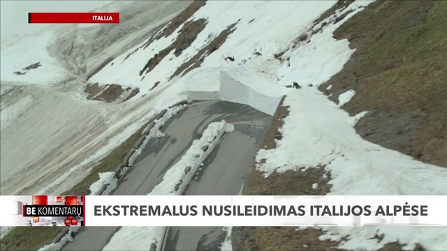 Pamatykite ekstremalų nusileidimą Italijos Alpėse