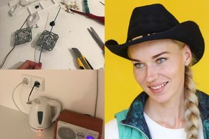 Nesantuokinės Petro Gražulio dukters mama Birutė spjovė į stereotipus: pati atliko elektriko darbą