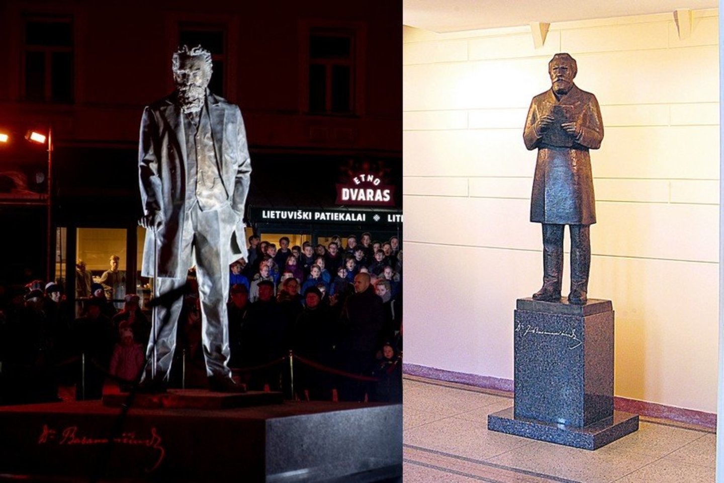 Prie Aušros vartų atidengus paminklą J.Basanavičiui, šalia esančioje Filharmonijoje neliks vietos kitai šio garsaus veikėjo skulptūrai. <br>V.Ščiavinsko ir M.Paškovskio nuotr. 