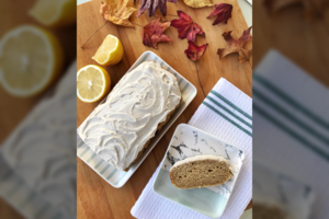 Citrininis pyragas vien iš augalinių produktų