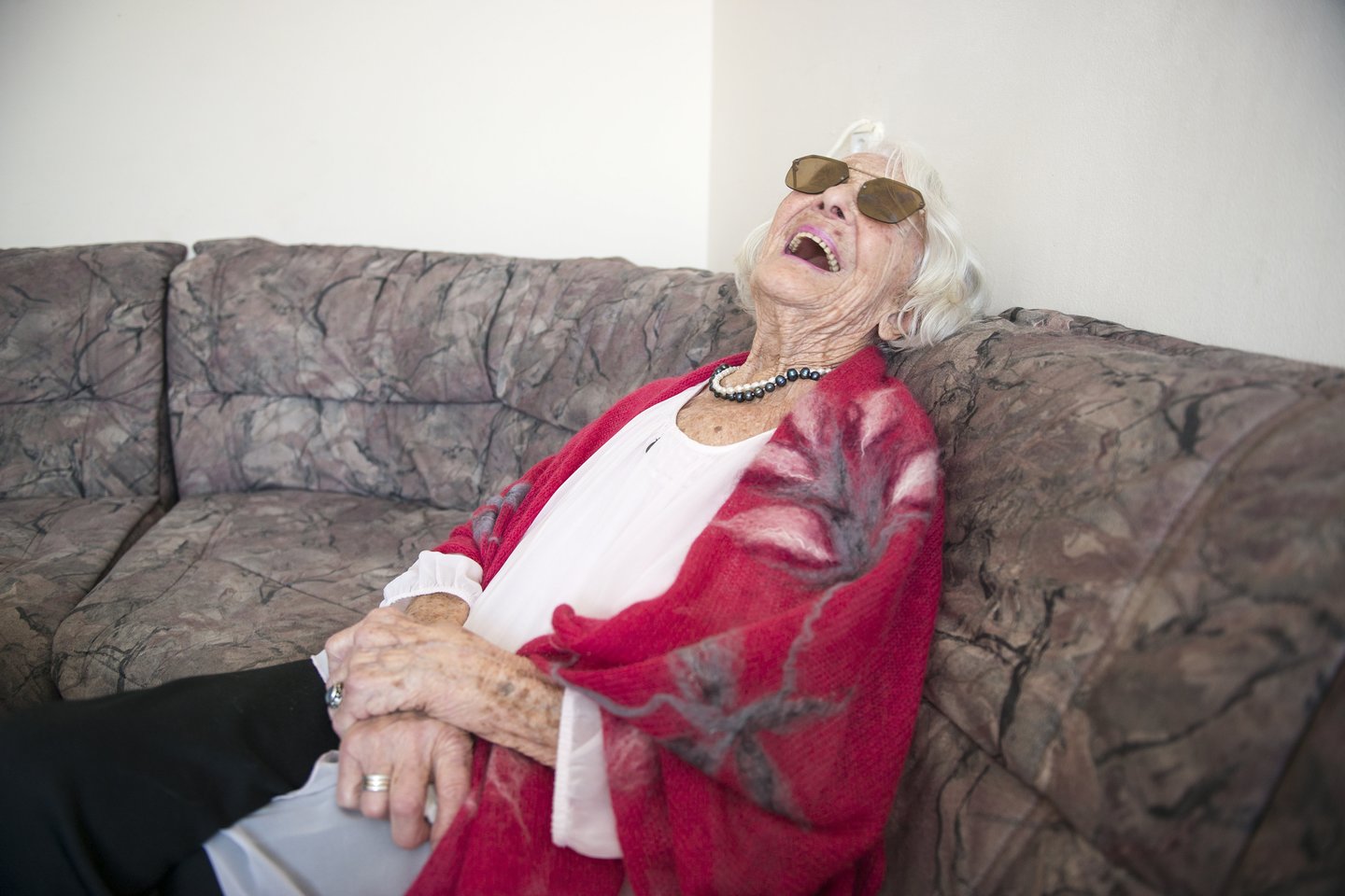  101 metų amžiaus Elena gyvenimu nesiskundžia.<br> M.Požerskytės nuotr.