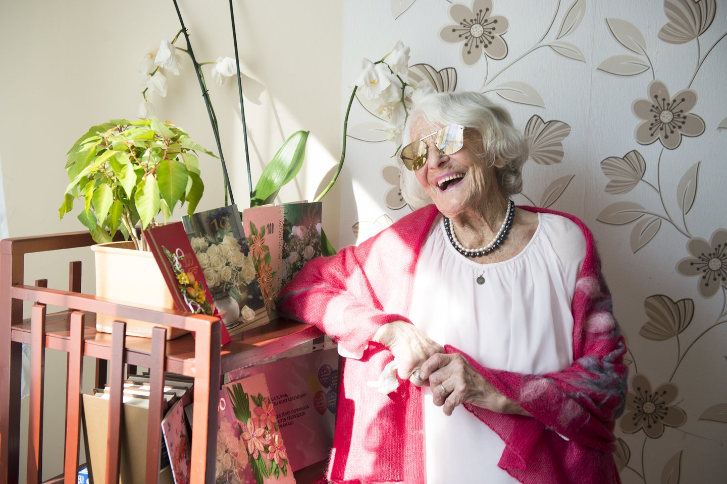  101 metų amžiaus Elena gyvenimu nesiskundžia.<br> M.Požerskytės nuotr.