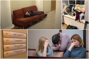 Mokytojai nakvoja ministerijoje – mokiniai atvežė miegmaišius ir maisto