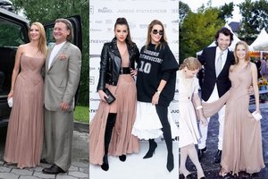 Daina Bosas savo pirmąją Juozo Statkevičiaus kurtą suknelę perleido 18-metei dukrai