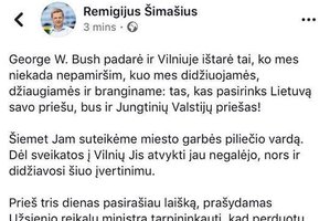 Apmaudi Vilniaus mero R. Šimašiaus klaida – palaidojo ne tą JAV prezidentą
