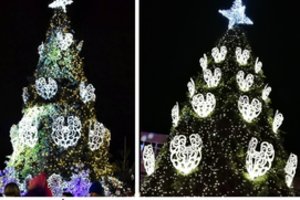 Kalėdų eglė Alytuje sukėlė pyktį – tikina, kad nukopijavo seną Plungės variantą