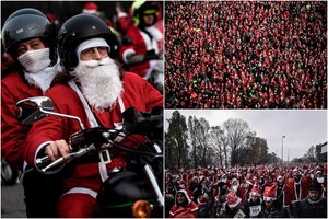 Tik pažiūrėkite: Italijoje susirinko tūkstančiai Kalėdų senelių