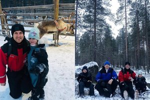 M. Stonkus ir R. Mackevičius su pirmagimiais leidosi į kelionę pas Kalėdų Senelį