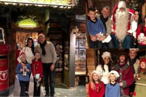 Šarūno Jasikevičiaus šeima Laplandijoje aplankė Kalėdų Senelį