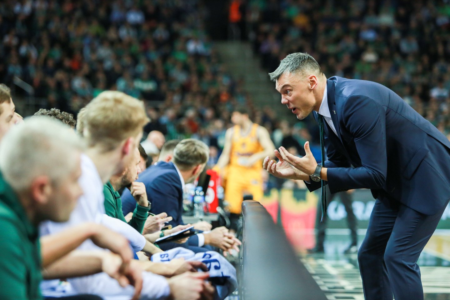 Šarūnas Jasikevičius Eurolygos dvikovoje vis dar turės verstis be Pauliaus Jankūno.<br>G.Bitvinsko nuotr.