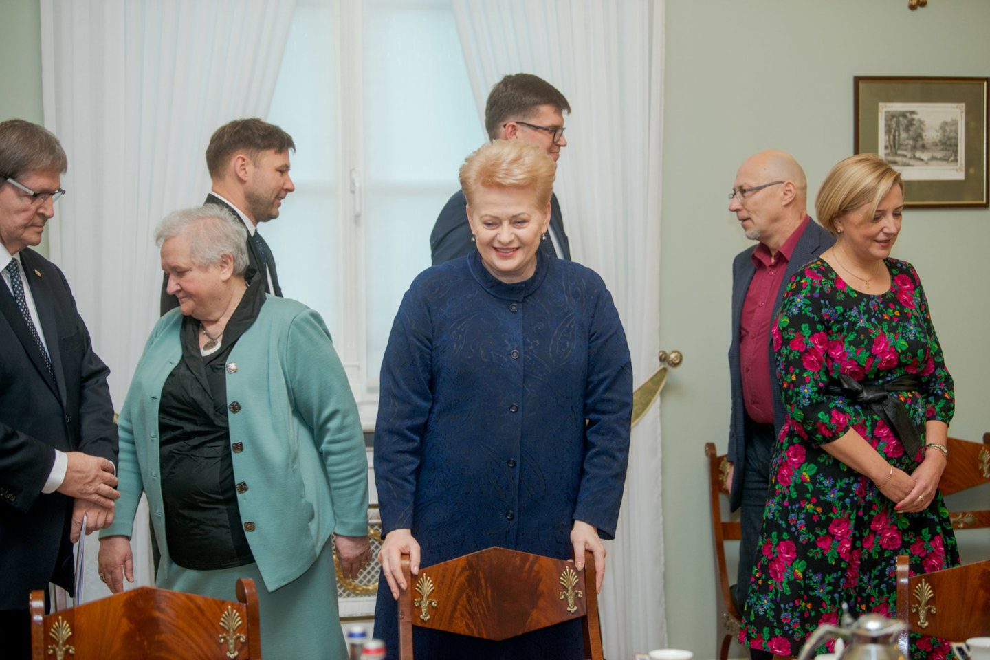  Ketvirtadienį D.Grybauskaitė su streikuojančiais mokytojais ir švietimo sektoriaus valdininkais aptarė susidariusią situaciją.<br>J.Stacevičiaus nuotr.
