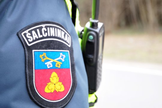 Šalčininkų r. apsivertė policijos visureigis 