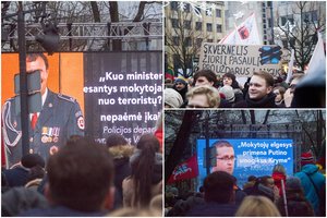 Tūkstantinis protestas: žinia iš S. Skvernelio, atvertos ŠMM durys ir norų sąrašas