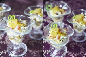 Paprastos, bet gardžios ir šventiškos salotos su rūkyta žuvimi