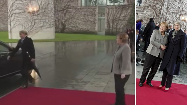 A. Merkel liko stovėti it musę kandusi, kol Th. May kapstėsi iš kuriozo