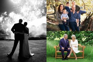 Paviešinti britų karališkosios šeimos Kalėdų atvirukai: akį traukia ūgtelėjęs Catherine sūnus