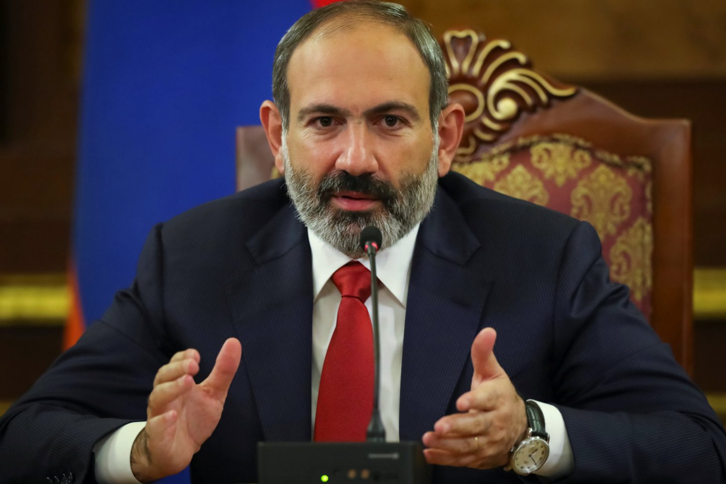  Laikinojo Armėnijos ministro pirmininko Nikolo Pašiniano vadovaujamas blokas gavo 88 vietas parlamente.<br> Reuters/Scanpix nuotr.