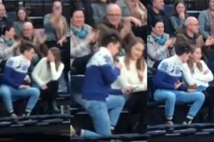 Kėdainiuose nufilmavo per rungtynes įvykusias piršlybas: nustebino netikėta jų pabaiga