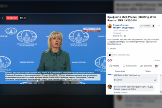 Po A. Paleckio ir V. Ivanovo sulaikymo Rusijos URM atstovė – tai „atsitraukimas nuo vertybių“