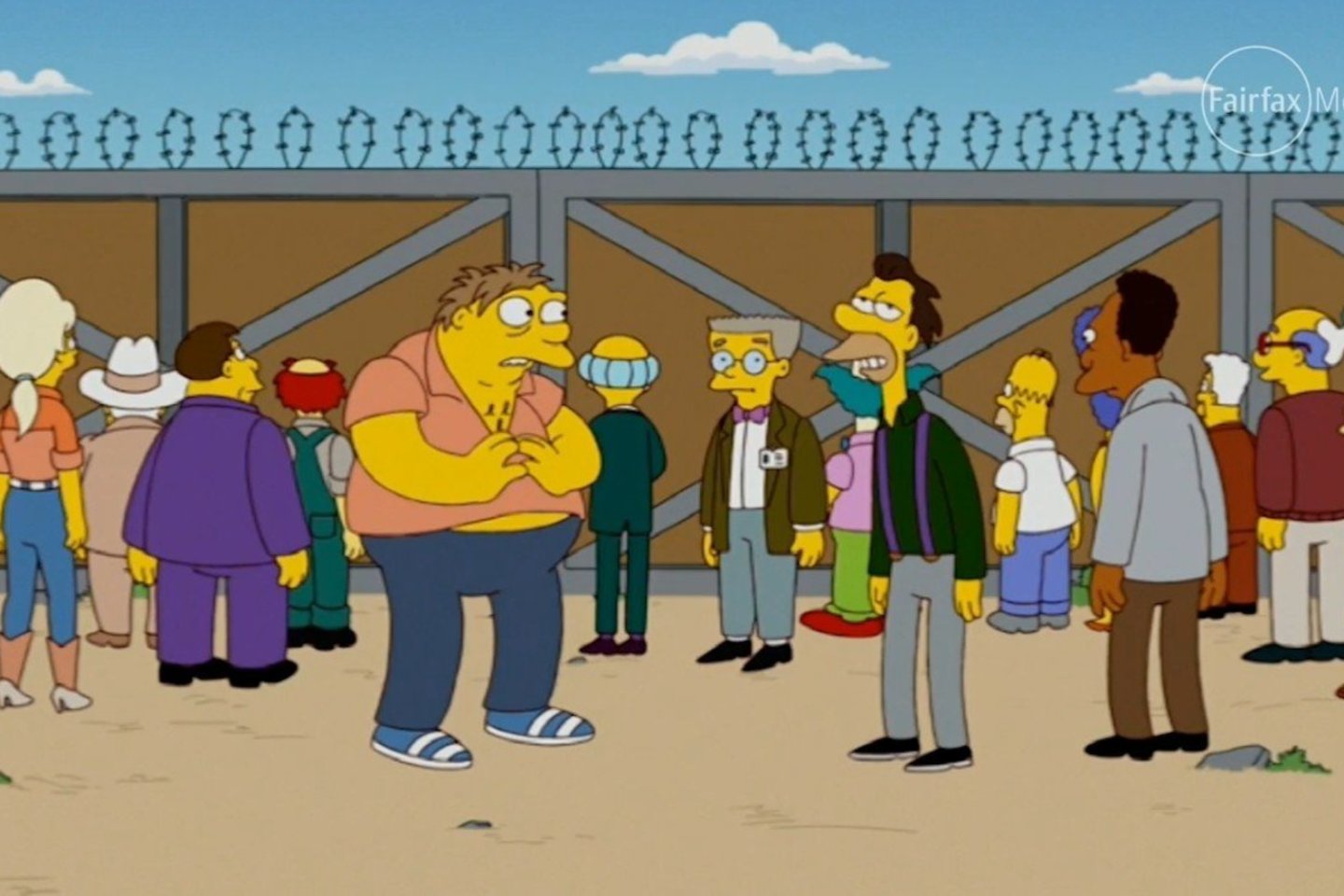 Serialas „Simpsonai“ galimai išpranašavo prezidentu tapti norinčio D.Trumpo planą statyti didelę sieną suvaldyti įmigrantų srautą.<br>„The Simpsons“ stopkadras