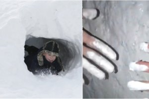 Kad paslėptų užterštą sniegą, vienas Rusijos miestas sugalvojo neįprastą sprendimą