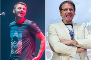 Juokelius laidęs aktorius R. Kazlas perdainavo „Tris milijonus“