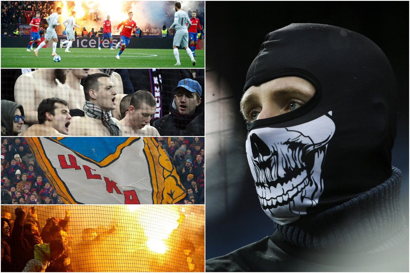  Maskvoje sulaikytas CSKA futbolo klubo fanų grupuotės vadeiva.<br> AFP/Reuters/Sputnik/Scanpix nuotr.