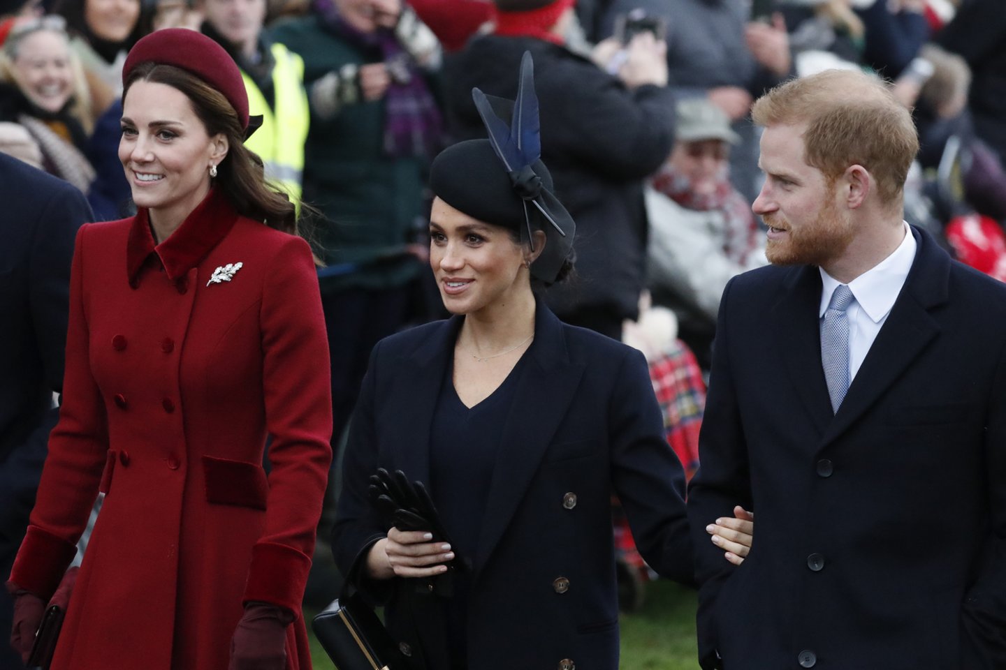  Šventes Mehgan Markle praleido su vyru Harry bei princu Williamu ir Catherine.<br> AP nuotr.