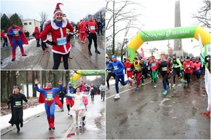 Kaune – įspūdinga bėgimo šventė: lenktyniavo ir Kalėdų seneliai