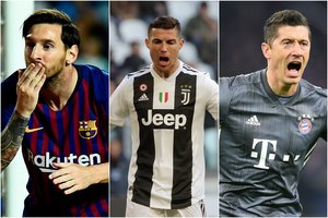 2018 metais daugiausiai įvarčių pelnė L. Messi, aplenkęs C. Ronaldo ir R. Lewandowskį