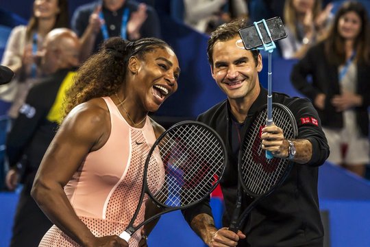 Roger Federeris pirmąjį kartą karjeroje žaidė prieš Sereną Williams