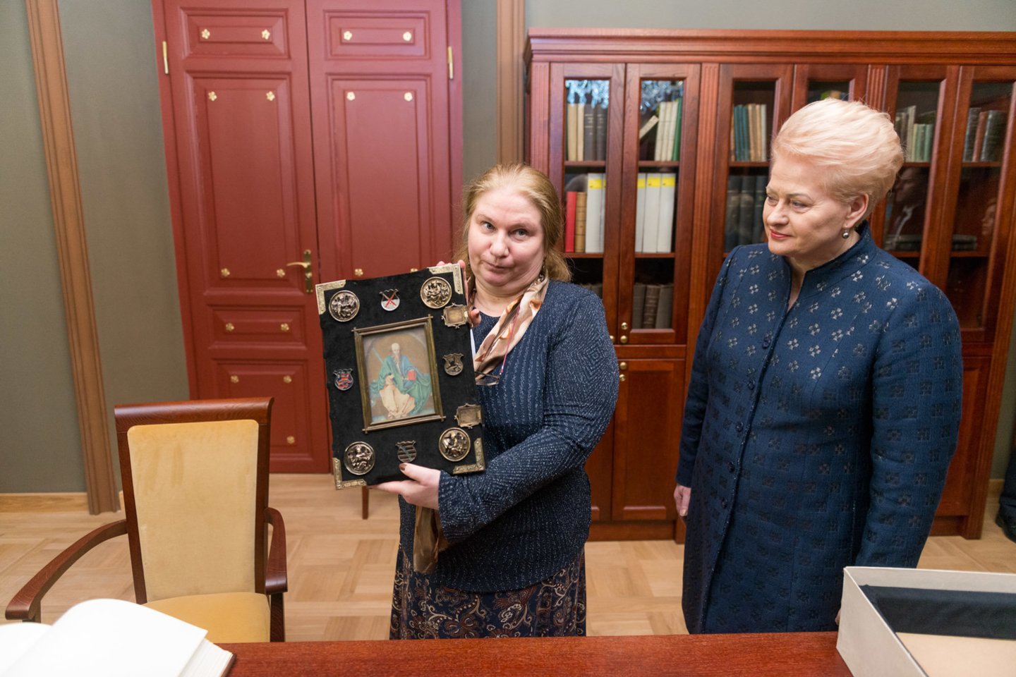 Prezidentė aplankė atnaujintą A. Mickevičiaus biblioteką.<br>J.Stacevičiaus nuotr. 