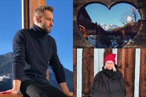 Žanos Friskės našlys Dmitrijus su nauja mylimąja pasinėrė į romantiškas atostogas kalnuose