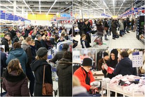 Prieš „Maximos“ uždarymą – visiškas anšlagas: žmonės šluoja prekes, negaili ir šimtų eurų