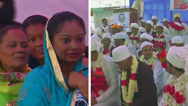 Neįtikėtina: Indijoje vyko masinės vestuvės – ištekintos 92 našlaitės