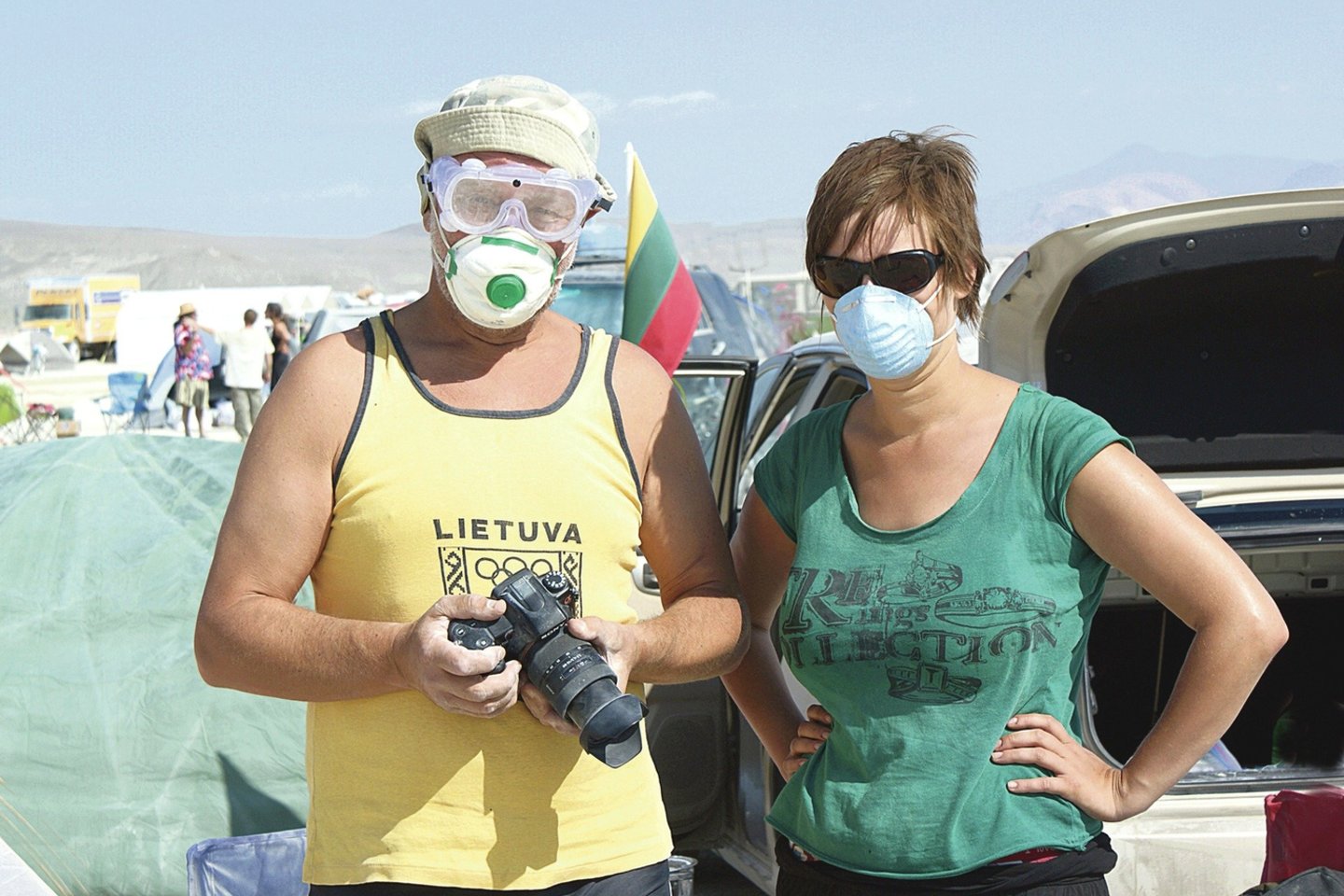 Tėvas ir dukra Požerskiai yra fotografavę JAV, Nevados dykumoje, vykstantį festivalį „Burning Man“.<br>Nuotr. iš asmeninio albumo