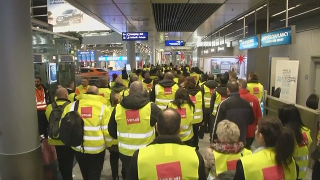 Dėl oro uostų saugumo personalo streiko atšaukta daugiau nei 600 skrydžių